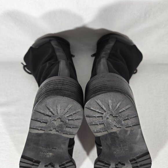 STUART WEITZMAN Eclectic Grandpa BLACK Nylon Upper Combat Boots Women Size 7.5B - Picture 12 of 17